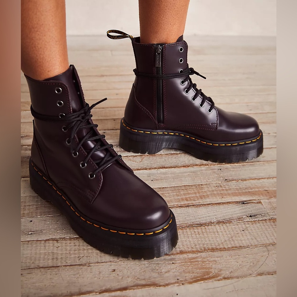Dr. Martens Jadon 8-Eye Leather Platform Boots